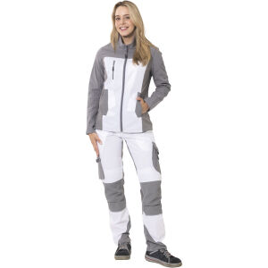 PLANAM NORIT Damen Hybridjacke Weiß/Zink