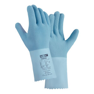 teXXor topline NATURLATEX GERAUT Chemikalienschutz-Handschuhe Grau