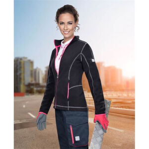 ARDON FLORET Damen Fleecejacke Schwarz/Rosa