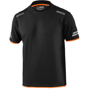 SPARCO TUCSON Tech-T-Shirt Schwarz/Orange