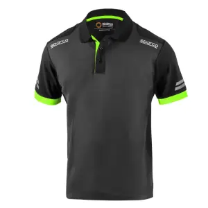 SPARCO TOLEDO Tech-Polo-Shirt Dunkelgrau/Grün
