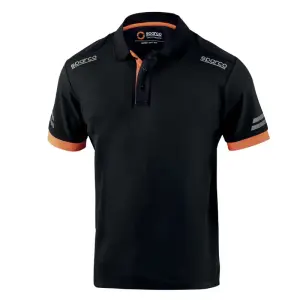 SPARCO TOLEDO Tech-Polo-Shirt Schwarz/Orange