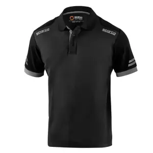 SPARCO TOLEDO Tech-Polo-Shirt Schwarz/Dunkelgrau