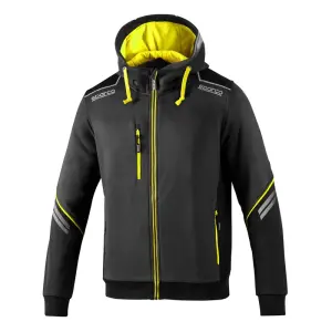 SPARCO COLORADO Tech-Hooded Full Zip Dunkelgrau/Gelb 2XL