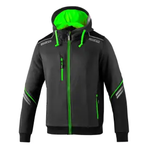 SPARCO COLORADO Tech-Hooded Full Zip Dunkelgrau/Grün