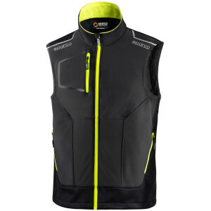 SPARCO ILLINOIS Tech-Softshellweste Dunkelgrau/Gelb