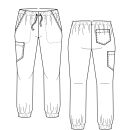 BEB BASIC Bundhose Basic Stretch Unisex Weiß