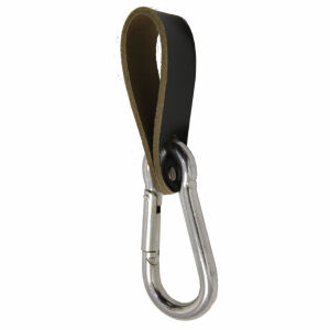 EIKO 10er Power-Karabiner mit Lederschlaufen extrastark