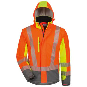 ELYSEE ATANAS Warnschutz-Softshelljacke 2 in 1 Orange/Gelb