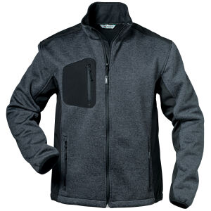 ELYSEE INNSBRUCK Strickfleecejacke Grau/Schwarz