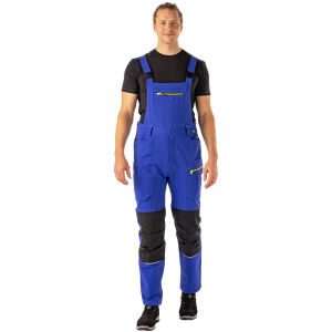 PLANAM rECOline Latzhose Kornblumenblau/Schwarz