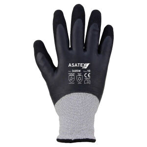 ASATEX Winter-Schnittschutzhandschuhe 3685W Schwarz