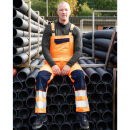 SAFESTYLE BAUTZEN Warnschutz-Latzhose Orange/Marine