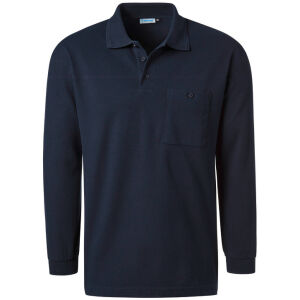 PIONIER Polo-Shirt Langarm Marine