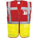 PORTWEST Paris Hi-Vis Kontrast Exekutiv Weste Gelb/Rot