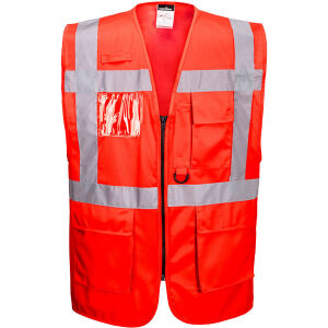 PORTWEST Berlin Hi-Vis Exekutiv Weste Rot