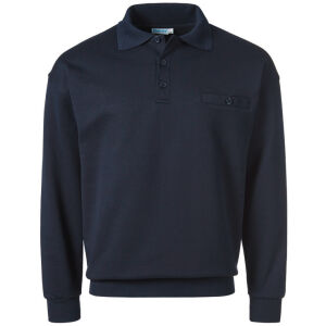 PIONIER Sweatshirt mit Polokragen Marine