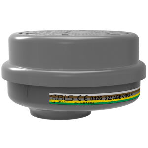 2 Mehrbereichs-Kombifilter BLS® 222 ABEK1 P3 R Filter Bajonett-Verschluss