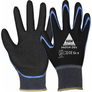 HASE PADUA DRY Montage-Handschuhe Schwarz/Blau