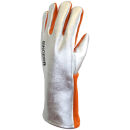SINGER Feuerfester Lederhandschuh Orange, aluminiumbeschichtet
