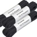 KORSAR Schnürsenkel schwarz rund 80cm 1 Paar