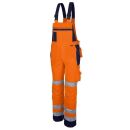QUALITEX PRO MG245 Warnschutz-Latzhose Warnorange Gr. 48