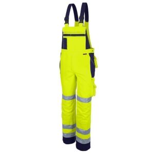 QUALITEX PRO MG245 Warnschutz-Latzhose Warngelb Gr. 52