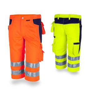 QUALITEX PRO MG245 Warnschutz-Shorts Gelb/Orange