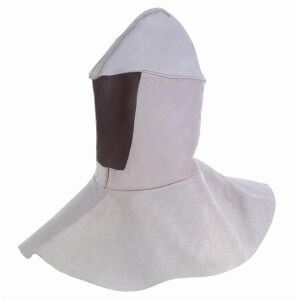 teXXor Aramid-Garn Leder-Kopfhaube Grau