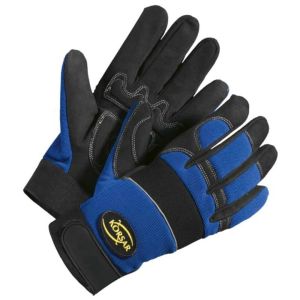 KORSAR ANTIVIBRATION Mechaniker-Handschuhe Schwarz/Blau