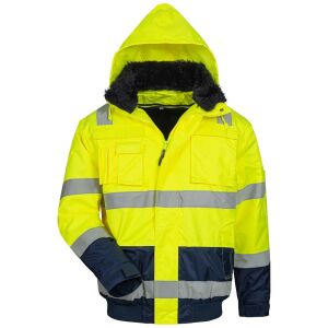ELYSEE ARTHUR Warnschutz-Pilotenjacke 4 in 1 Gelb/Marine L