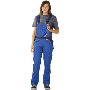 PLANAM HIGHLINE Damen Latzhose Kornblau/Marine 36