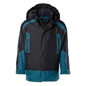 gammatex Wetterschutz-Jacke DUOLINE schwarz/petrol Länge 90 cm Inkl. Wechselfutter