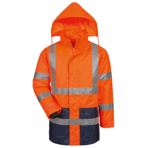 SAFESTYLE ALEXANDER Warnschutz-PU-Parka 2 in 1 Orange/Marine