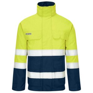 gammatex Warn-Wetterschutz-Jacke STARLINE Gelb/Navy Länge 70 cm inkl. Wechselfutter