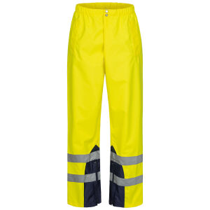 SAFESTYLE RENZ Warnschutz-PU-Regen-Bundhose Gelb/Marine