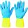 STRONGHAND KENORA Neopren Chemiekalienschutz-Handschuhe Blau/Gelb