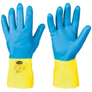 STRONGHAND KENORA Neopren Chemikalienschutz-Handschuhe Blau/Gelb 10(XL)