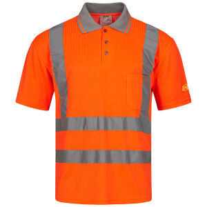 SAFESTYLE CARLOS UV-Warnschutz-Polo-Shirt Orange XXL