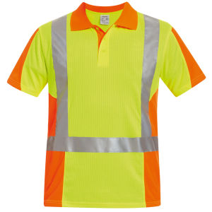 ELYSEE ZWOLLE UV-Warnschutz-Polo-Shirt Gelb/Orange
