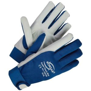 KORSAR SUPER-TOUCH BLUE Mechaniker-Handschuhe Blau/Weiß