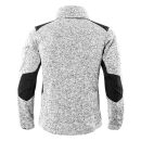 PROTECTANO Strickfleecejacke Weiß-Melliert XL