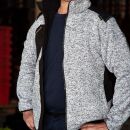 PROTECTANO Strickfleecejacke Weiß-Melliert XL
