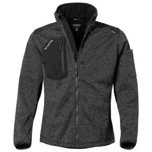 PROTECTANO Strickfleecejacke Schwarz XXL