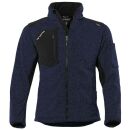 PROTECTANO Strickfleecejacke Navy-Melliert XL