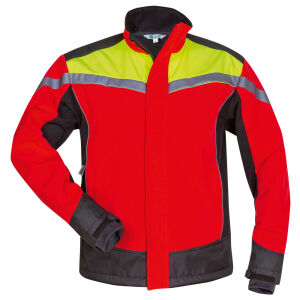 ELYSEE ESCHE Forst-Softshelljacke Rot/Gelb/schwarz L