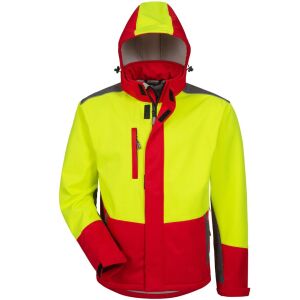 ELYSEE SCHLEHE Forst-Softshelljacke Gelb/Rot/schwarz XXL