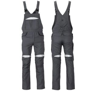 PLANAM DuraWork Latzhose Grau/Schwarz Gr. 27
