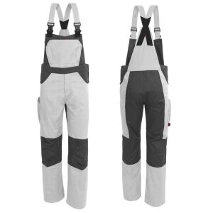 QUALITEX X-Serie Latzhose Weiß/Grau Gr. 106