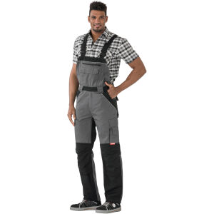 PLANAM PLALINE Latzhose Schiefer/Schwarz